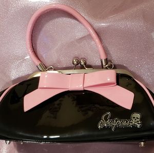 Black sourpuss purse